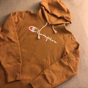 Champion reverse weave collection hoodie in Camel